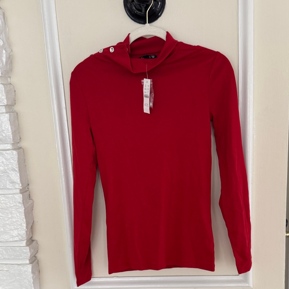 J. Crew Vibrant Red Long Sleeve Top